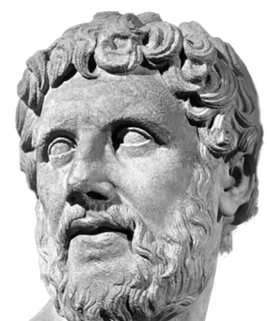 Scultura greca antica che rappresenta la filosofia della tranquillità